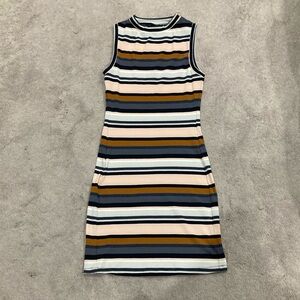 Striped Sleeveless Dress - Multicolor